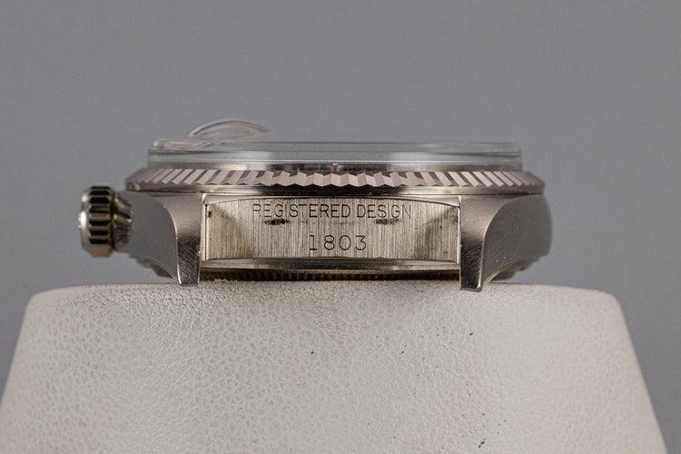 1972 Rolex 18K White Gold Day-Date 1803 Silver Dial with Box and Double Papers