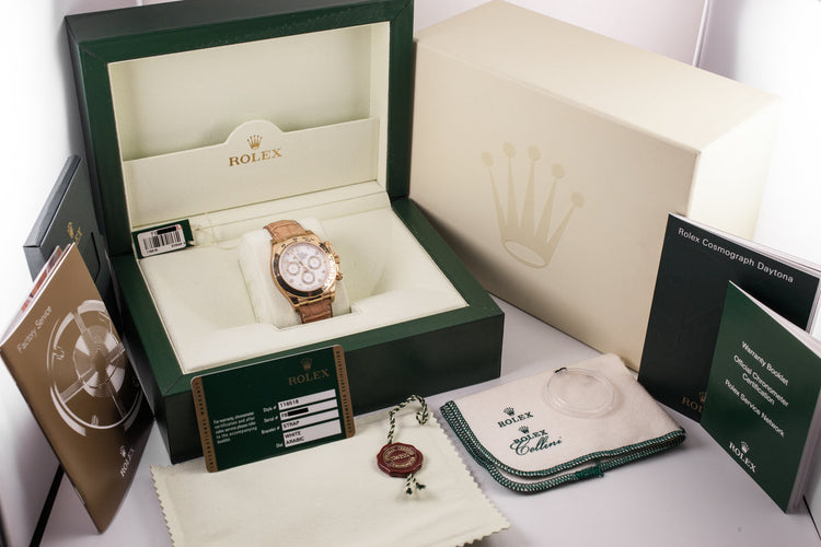 2003 Rolex 18K YG Daytona 116518 White Arabic Dial