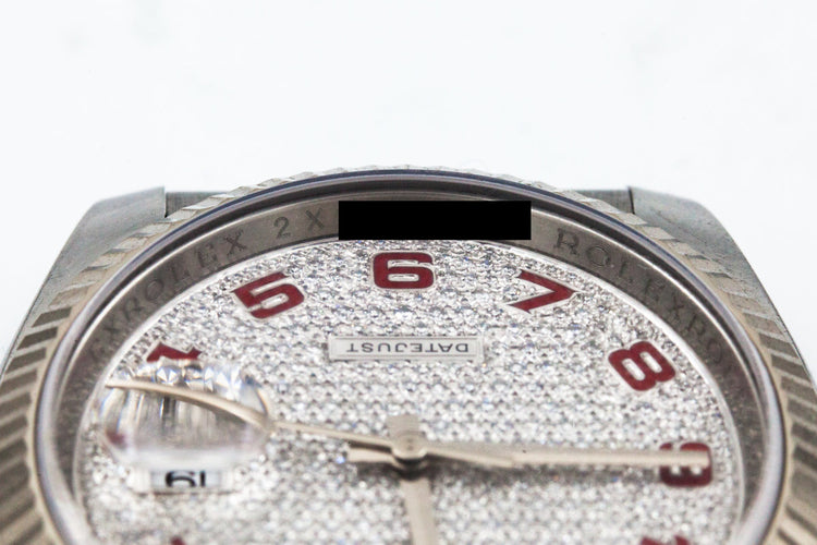 Rolex DateJust 116234 with Factory Paved Diamond Dial