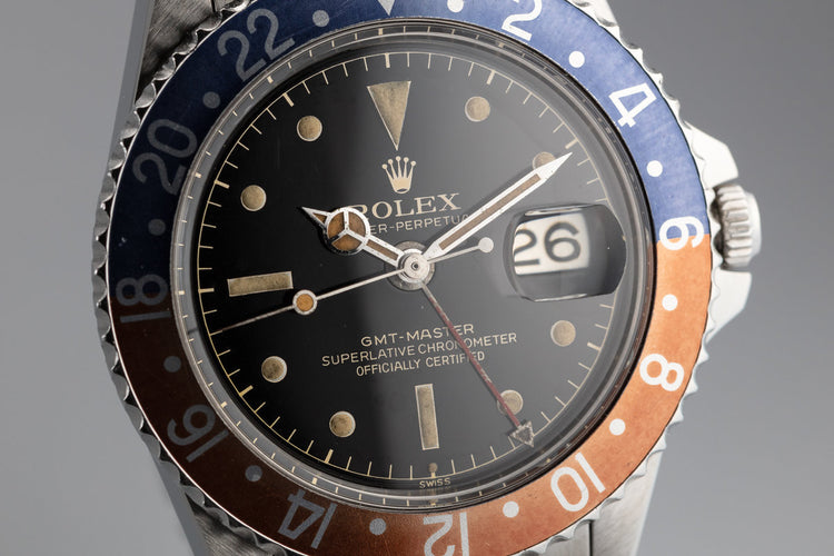 1961 Rolex GMT-Master 1675 with Gilt Chapter Ring Exclamation Dial
