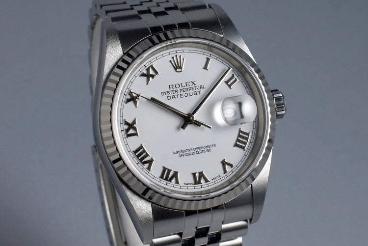 2004 Rolex DateJust 16234 with White Roman Dial
