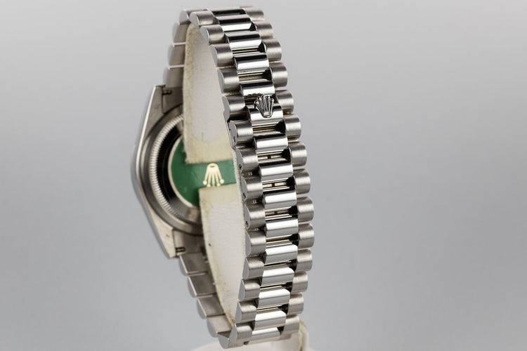 2000 Rolex Platinum Day-Date 118206 Glacier Blue Dial with Box and Papers