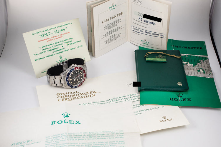 1968 Rolex GMT-Master 1675 with Double Punched Papers