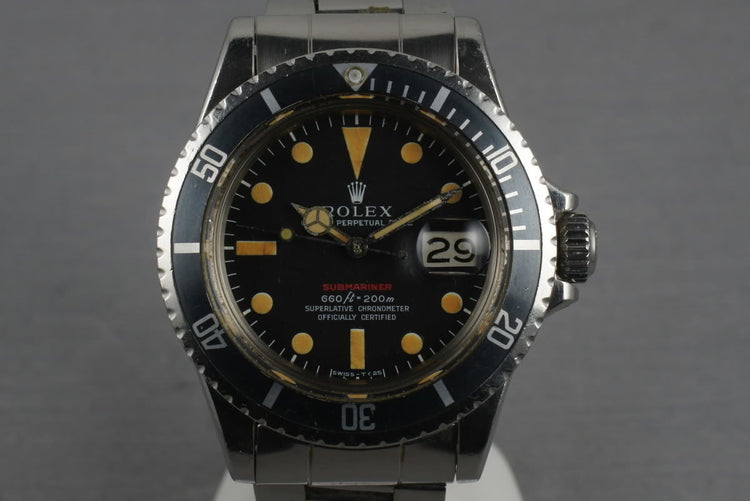 1971 Rolex Red Submariner 1680 Mark IV with Orange Lume