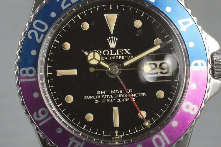 1961 Rolex GMT 1675 PCG Gilt Chapter Ring