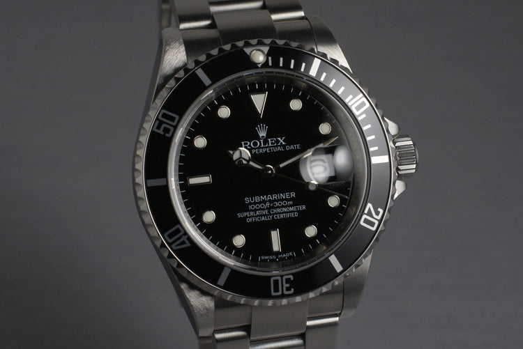2007 Rolex Submariner 16610 with Box and Papers