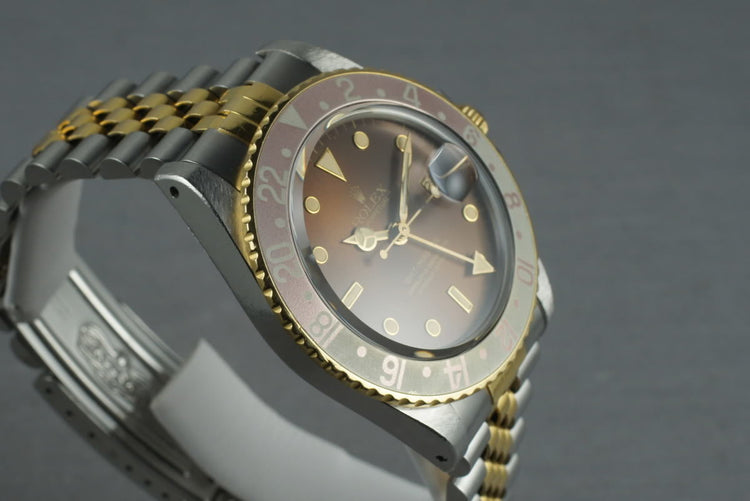 1985 Rolex GMT Two Tone 16753 with Root Beer Dial