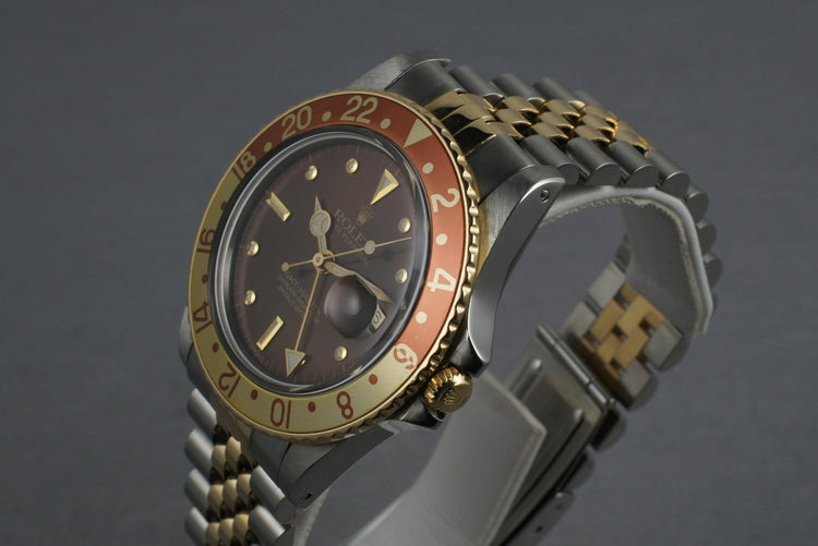 Rolex GMT Two Tone 16753 with root beer nipple dial