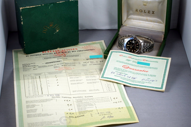 1966 Rolex GMT 1675 Glossy Gilt Dial with Box and Papers