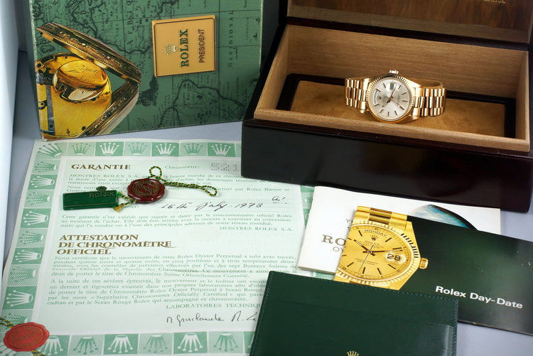 1978 Rolex Rose Gold Day-Date 1803 with Box and Papers