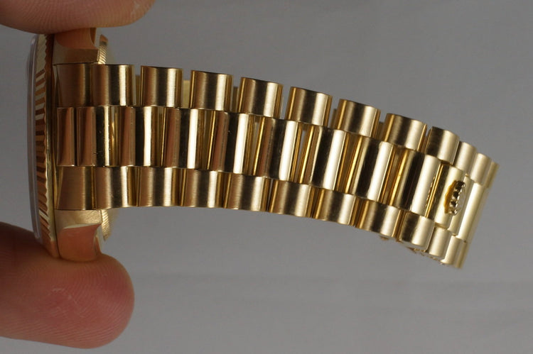 1995 Rolex YG Day-Date 18238 Factory Champagne Diamond Dial