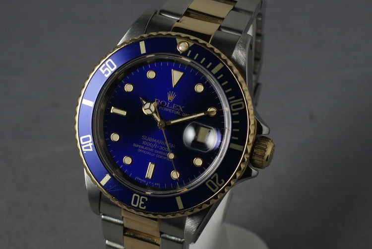 1988 Rolex Submariner 18K/SS Blue Dial 16803