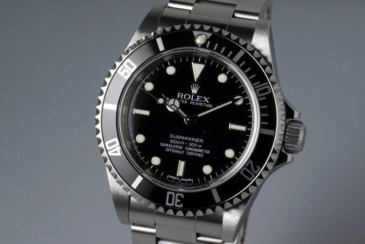2009 Rolex Submariner 14060M 4 Line Dial with Box and Papers