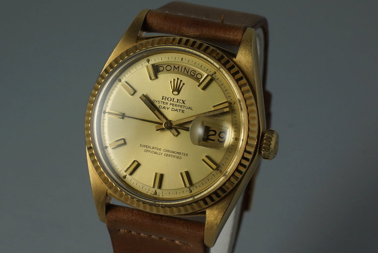 1970 Rolex YG Day-Date ‘Wide Boy’ Dial 1803