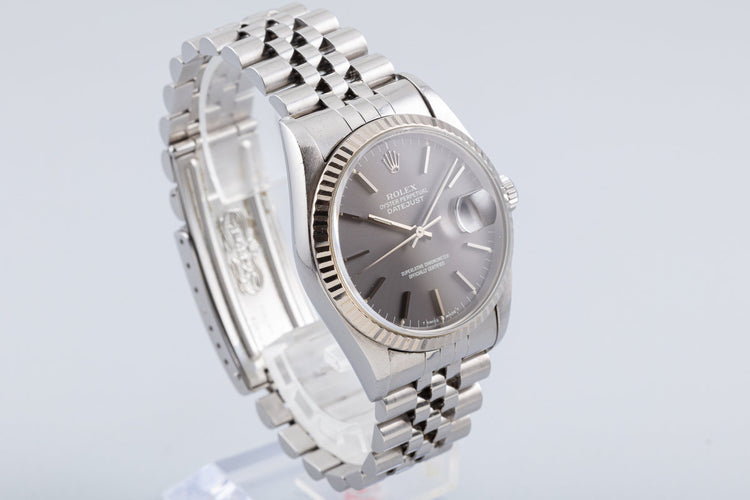 1994 Unpolished Rolex DateJust 16234 with Gray Dial