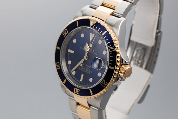 2003 Rolex Two Tone Submariner 16613 with Box and Papers