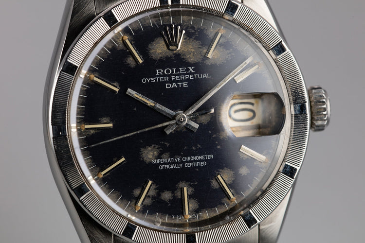 1970 Rolex Date 1501 with Blue Moonlight Cloud Dial