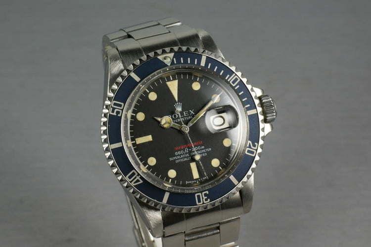 Rolex Red Submariner 1680 Blue Hue Insert