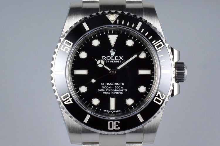 2012 Rolex Submariner 114060 with Box and Papers
