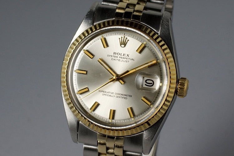 1971 Rolex Two Tone DateJust 1601 Silver ‘Wide Boy’ Dial