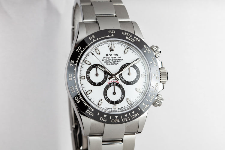 2018 Rolex Ceramic Daytona 116500LN White Dial with Box and Papers