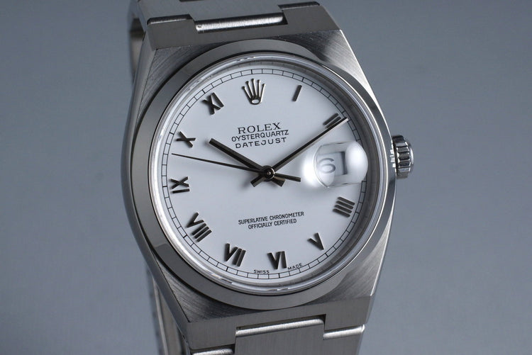 2001 Rolex OysterQuartz DateJust 17000 with Box and Papers FULL SET