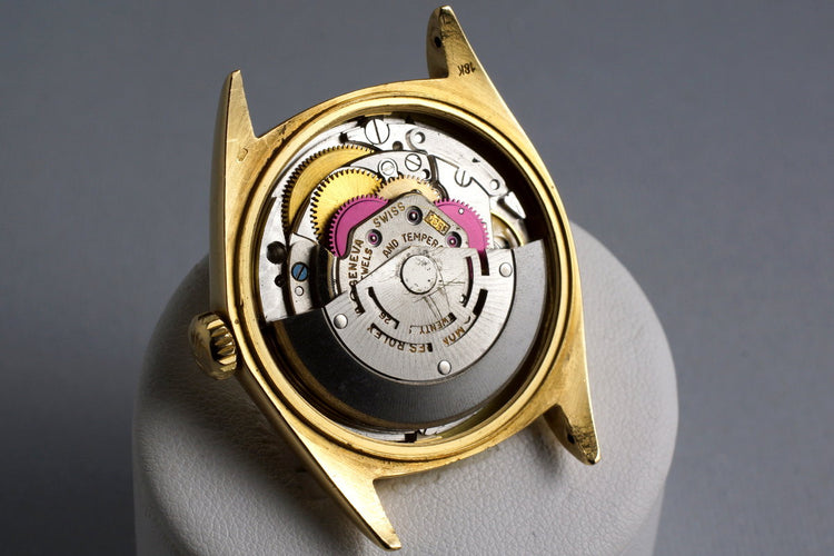 1968 Rolex YG Day-Date 1803 Gray Non-Luminious ‘Wide Boy’ Dial with Punched Papers