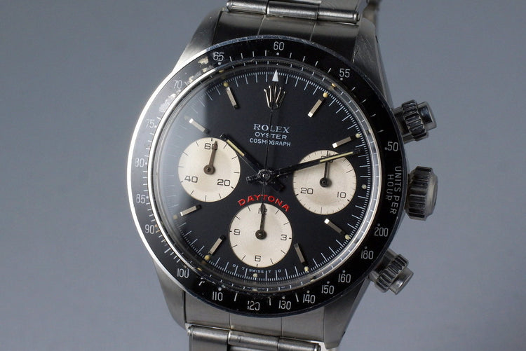 1975 Rolex Daytona 6263 Black Sigma Big Red Daytona Dial with RSC Papers