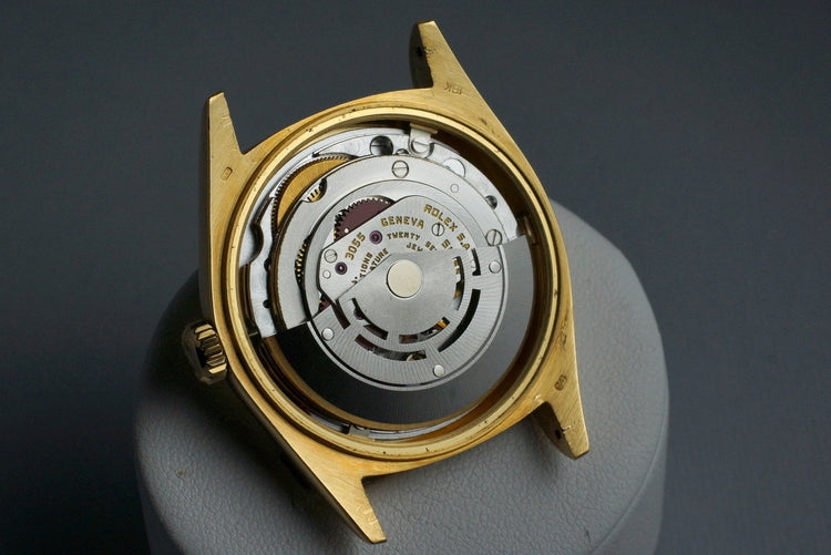 1979 Rolex YG Bark Day Date 18078 Factory Diamond Vignette Dial with Box and Papers