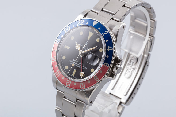 1972 Unpolished Vintage Rolex GMT-Master MKII 1675 with Box