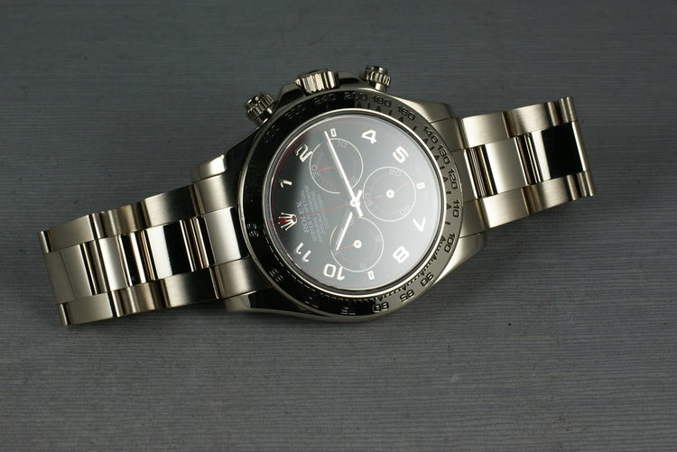 Rolex WG Daytona 116509 black dial with papers