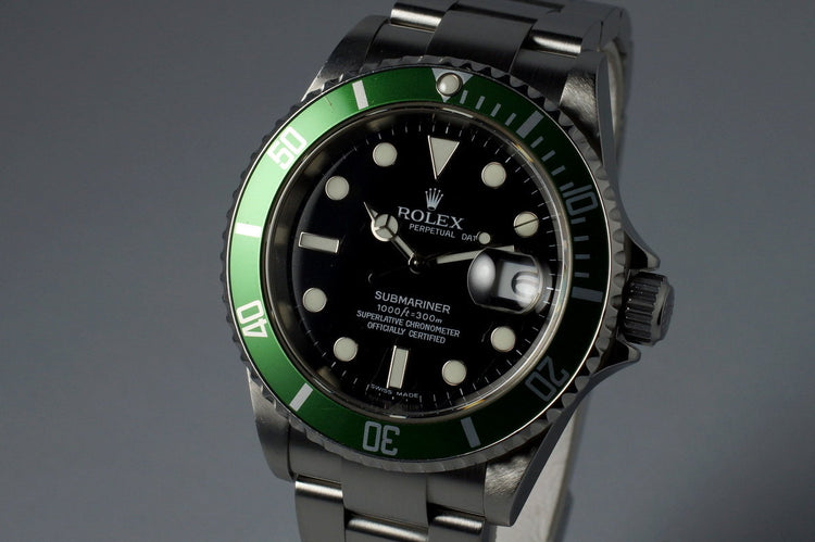 2005 Rolex Green Submariner 16610V