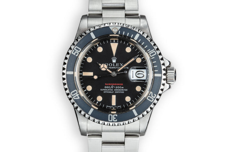 1972 Rolex Red Submariner 1680 MK IV Dial