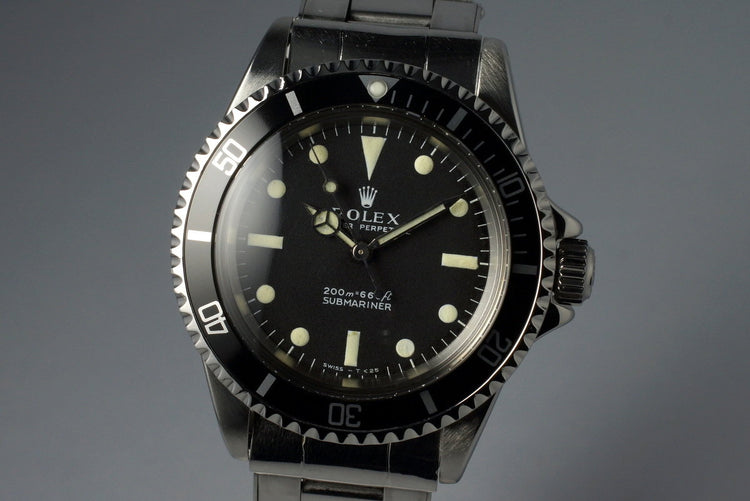 1967 Rolex Submariner 5513 Meters First Dial with RSC Papers