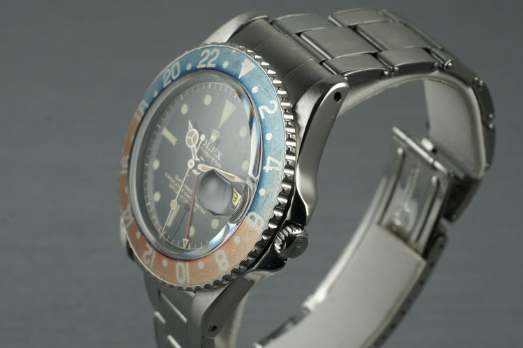 1963 Rolex GMT 1675 PCG Gilt Chapter Ring UNDERLINE Dial