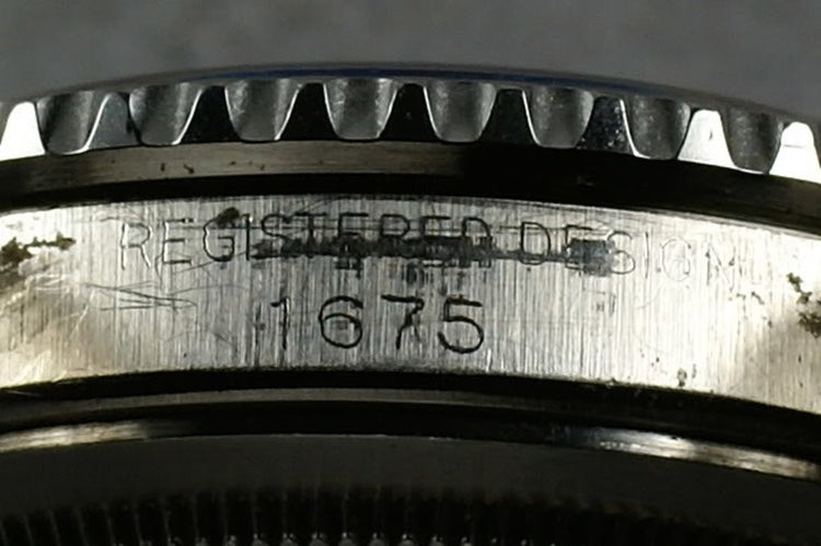 Rolex GMT 1675 Pointy Crown Guard Tropical chapter ring dial