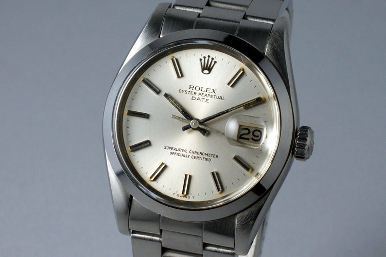 1978 Rolex Date 1500 Silver Dial