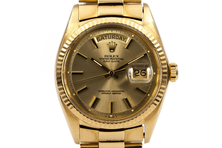 1971 Rolex YG Day-Date 1803 Champagne Dial