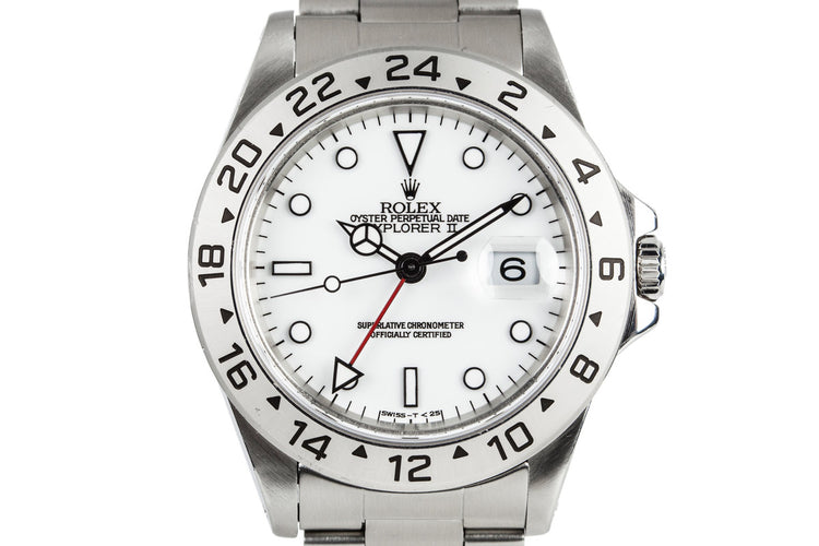 1995 Rolex Explorer II 16570 White Dial