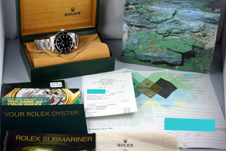 2001 Rolex Submariner 14060M with Box and Papers