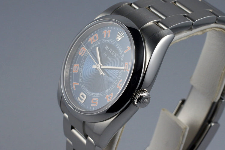 2007 Rolex Air King 114200 Blue Arabic Dial