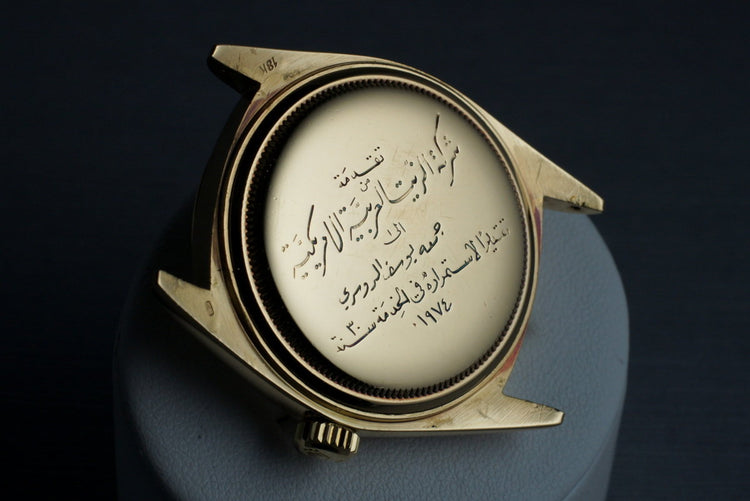 1972 Rolex YG Day-Date 1803 with Silver Linen Dial