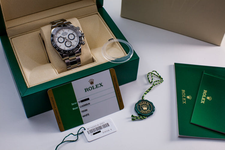 2017 Rolex Ceramic Daytona 116500LN White Dial with Box and Papers MINT