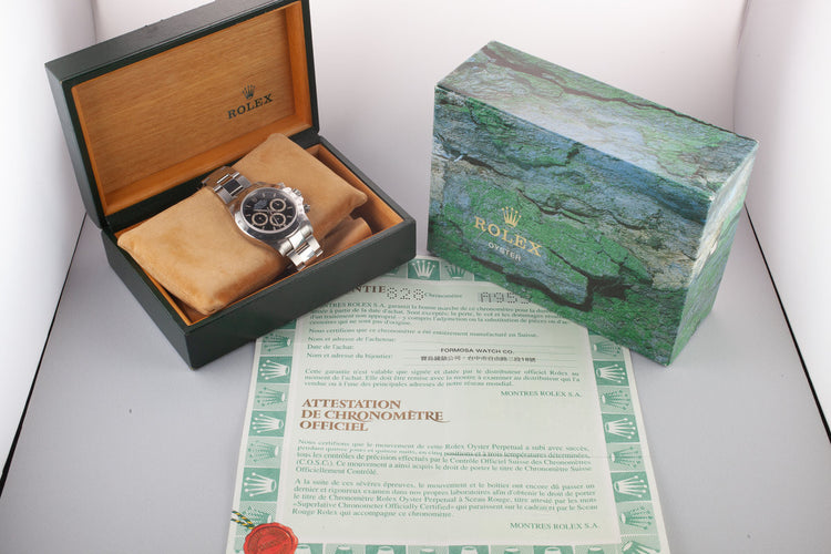 1999 Rolex Zenith Daytona 16520 Black Dial with Box and Papers