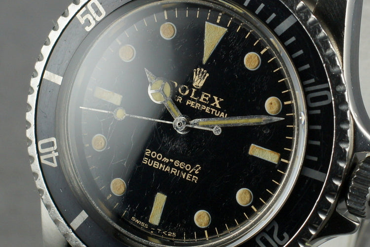 1964 Rolex Submariner Ref: 5513 PCG with Glossy Gilt Dial & Service Papers