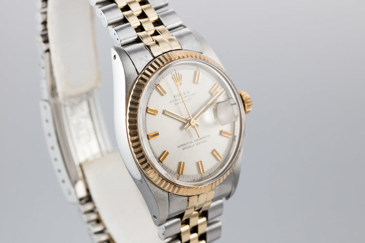 1972 Rolex Two-Tone DateJust 1601 with Silver Sigma "Wide Boy" Dial