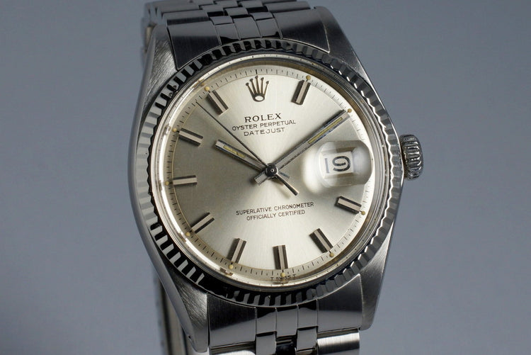 1970 Rolex DateJust 1601 Silver ‘Wide Boy’ Dial