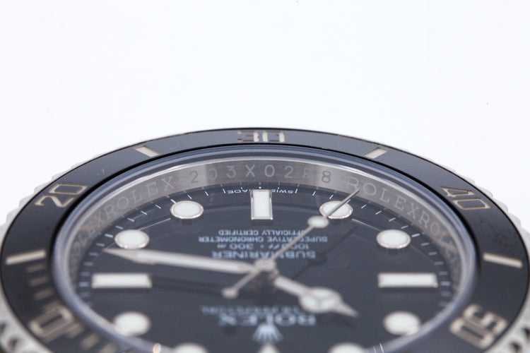 2016 Rolex Ceramic Submariner 114060 with Box and Papers