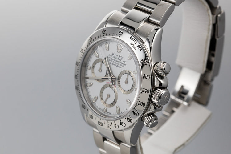 2003 Rolex Daytona 116520 White Dial with Box and Papers