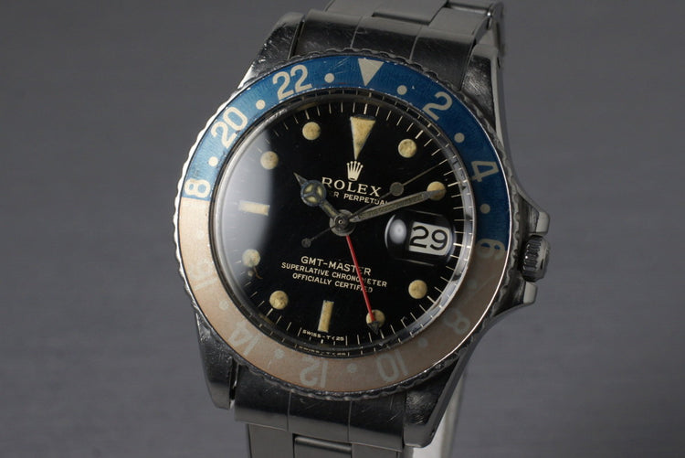 1966 Rolex GMT 1675 Glossy Gilt Dial